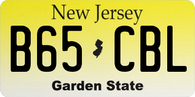 NJ license plate B65CBL