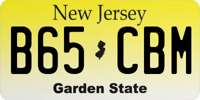NJ license plate B65CBM