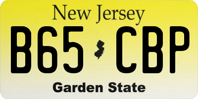 NJ license plate B65CBP