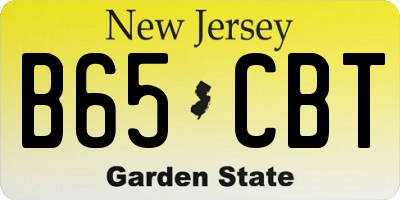 NJ license plate B65CBT
