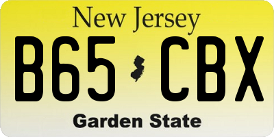 NJ license plate B65CBX