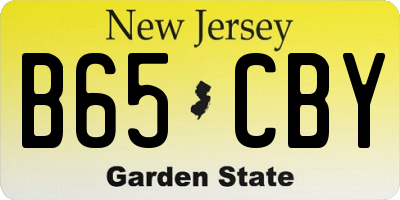 NJ license plate B65CBY