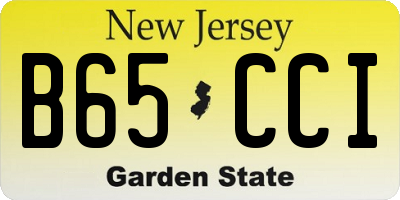 NJ license plate B65CCI