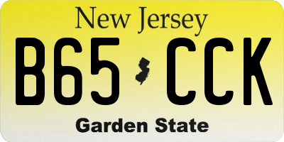 NJ license plate B65CCK