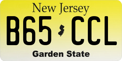 NJ license plate B65CCL