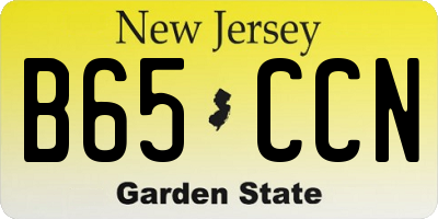 NJ license plate B65CCN