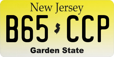 NJ license plate B65CCP