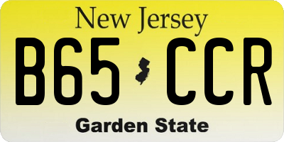 NJ license plate B65CCR