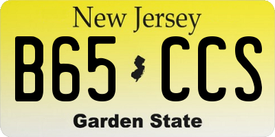 NJ license plate B65CCS
