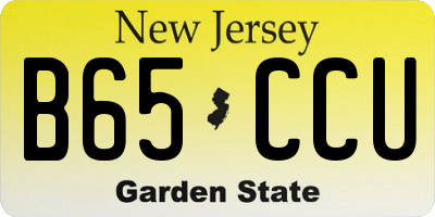 NJ license plate B65CCU