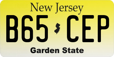 NJ license plate B65CEP