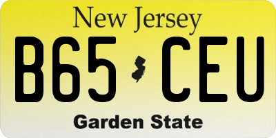 NJ license plate B65CEU
