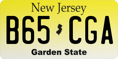 NJ license plate B65CGA