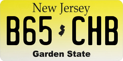 NJ license plate B65CHB