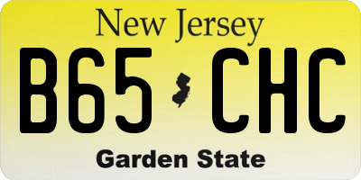 NJ license plate B65CHC