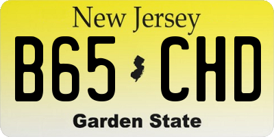 NJ license plate B65CHD