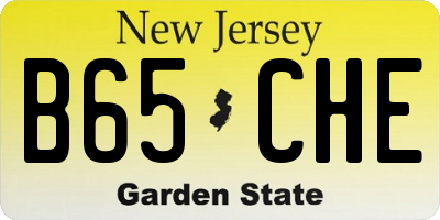 NJ license plate B65CHE