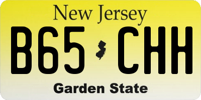 NJ license plate B65CHH