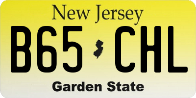 NJ license plate B65CHL