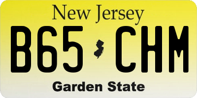 NJ license plate B65CHM