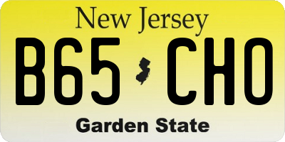 NJ license plate B65CHO