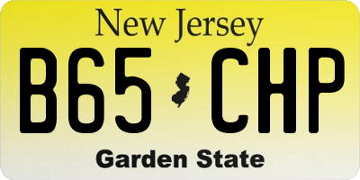 NJ license plate B65CHP