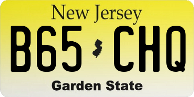 NJ license plate B65CHQ