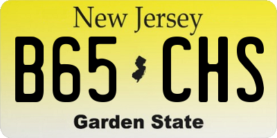 NJ license plate B65CHS