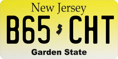 NJ license plate B65CHT
