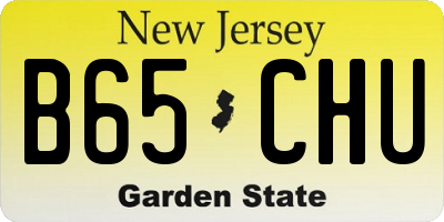 NJ license plate B65CHU