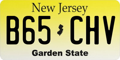 NJ license plate B65CHV