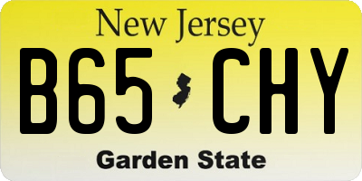 NJ license plate B65CHY