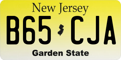 NJ license plate B65CJA