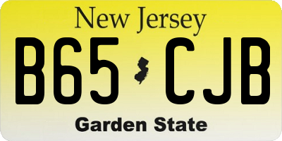 NJ license plate B65CJB