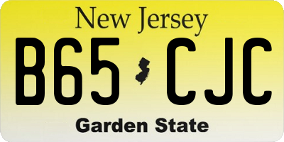 NJ license plate B65CJC