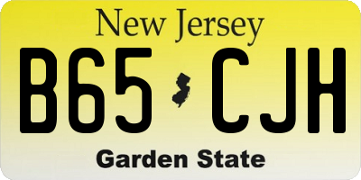 NJ license plate B65CJH