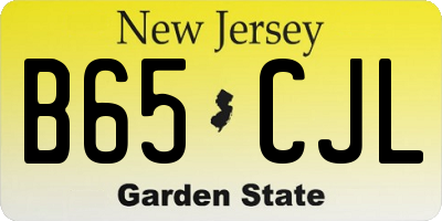NJ license plate B65CJL