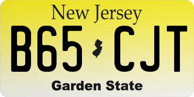NJ license plate B65CJT