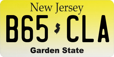 NJ license plate B65CLA