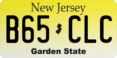 NJ license plate B65CLC