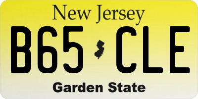 NJ license plate B65CLE