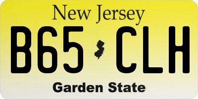 NJ license plate B65CLH