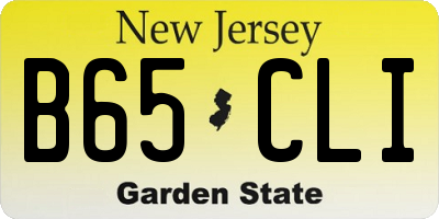 NJ license plate B65CLI
