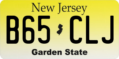 NJ license plate B65CLJ