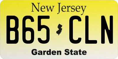 NJ license plate B65CLN