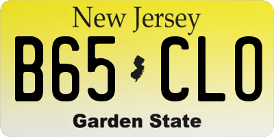 NJ license plate B65CLO