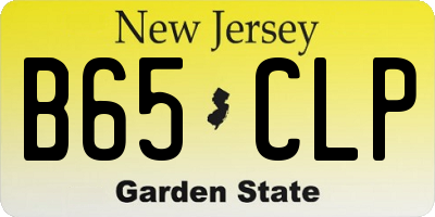 NJ license plate B65CLP