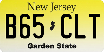 NJ license plate B65CLT