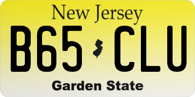 NJ license plate B65CLU