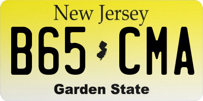 NJ license plate B65CMA